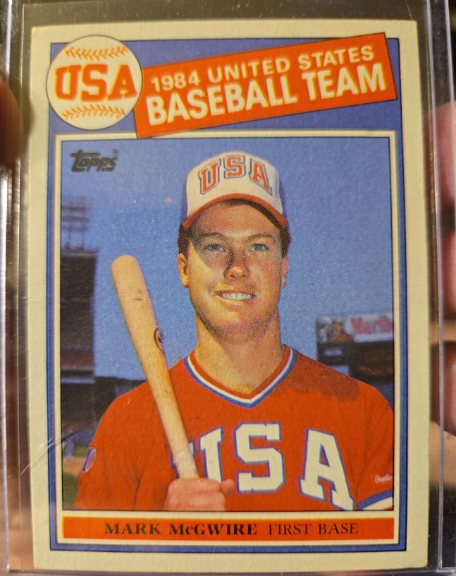 1984 Topps 1984 United States Baseball Team #USA-1 Mark McGwire — front