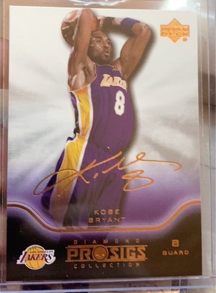 1996 Upper Deck Diamond Pro Sigs #8 Kobe Bryant — front