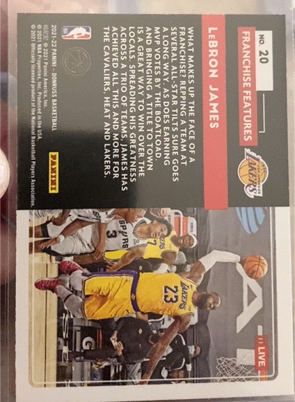 2021 Panini Donruss Basketball #20 LeBron James — front