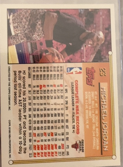 1986 Topps #23 Michael Jordan — front