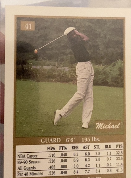 1989 Michael #41 Golf Card — front
