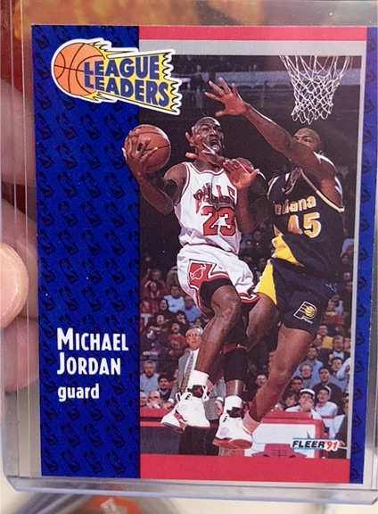 1991 Fleer League Leaders Michael Jordan — front