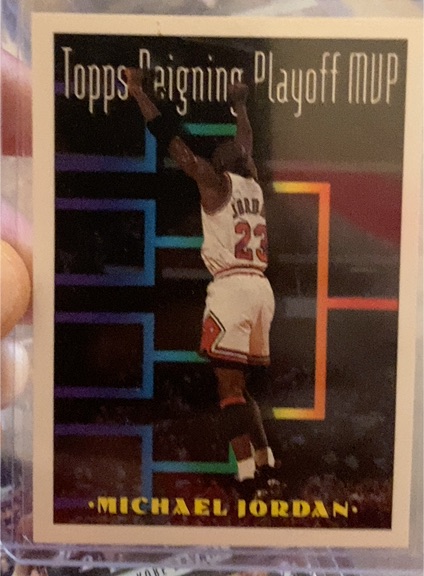 1993 Topps Reigning Playoff MVP #TP-1 Michael Jordan — front
