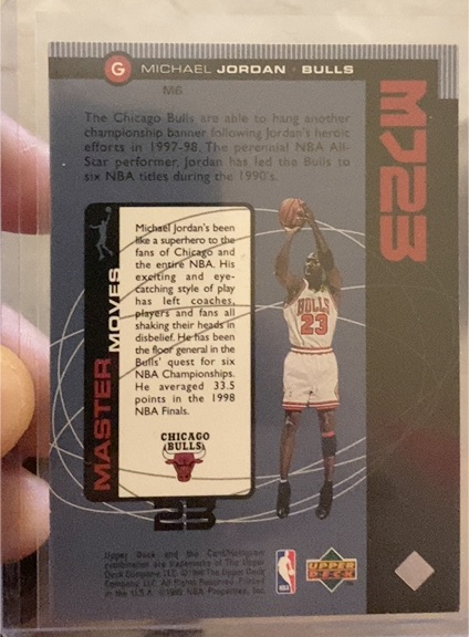 1998 Upper Deck Master Moves MG Michael Jordan — front