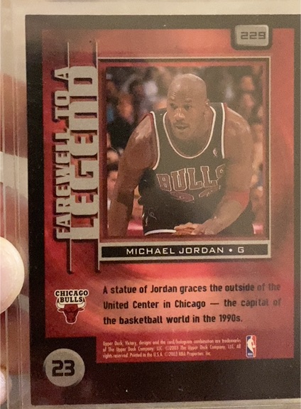 2003 Upper Deck Farewell to a Legend #229 Michael Jordan — front