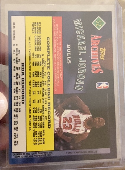 1993 Topps Archives #52 Michael Jordan — front