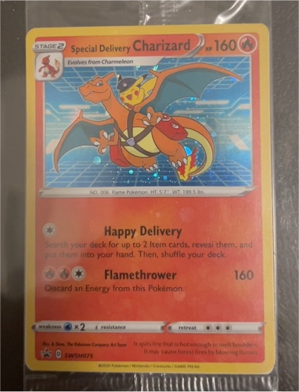2020 Pokemon Center Special Delivery Charizard Promo SWSH075 — front