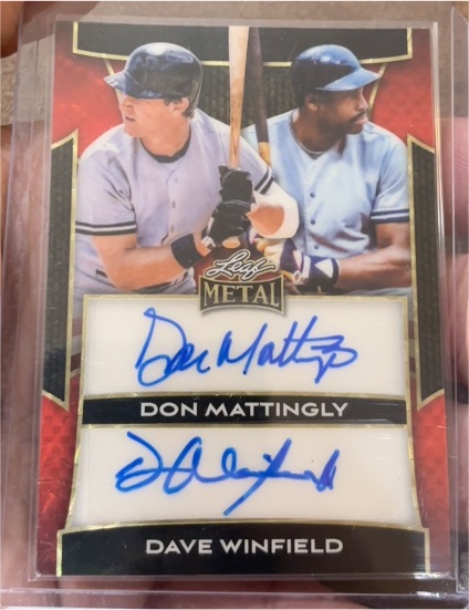 2024 Leaf Metal Dual Autograph Don Mattingly & Dave Winfield — front