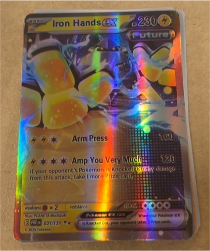 2025 Pokémon Scarlet & Violet Prismatic Evolutions #031 Iron Hands ex — front