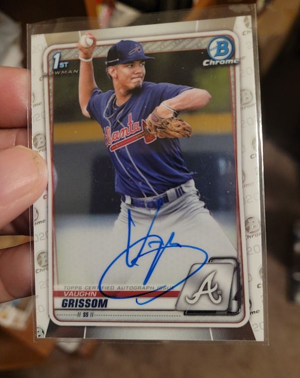 2020 Bowman Chrome #CPA-VG Vaughn Grissom — front
