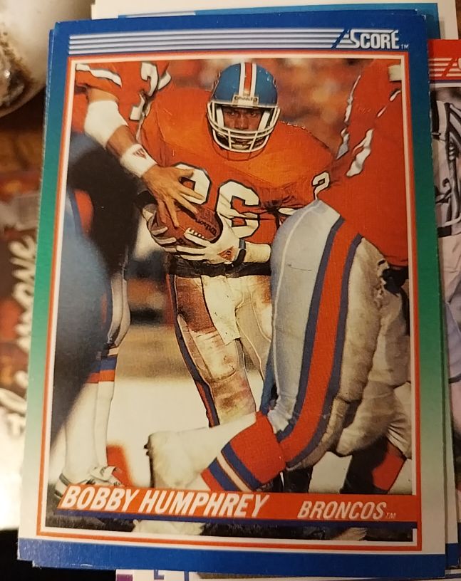 1990 Score #85 Bobby Humphrey Denver Broncos — front