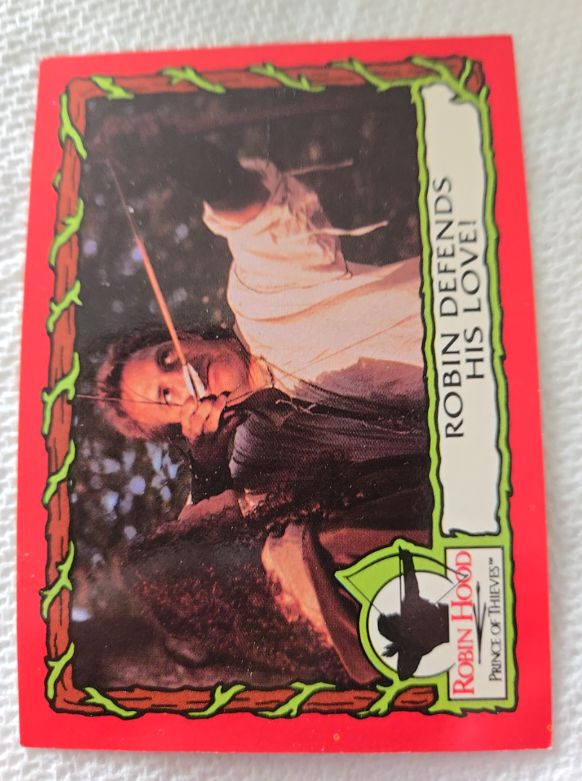 1991 Topps Robin Hood Prince of Thieves #21 Robin Defends His Love! — front