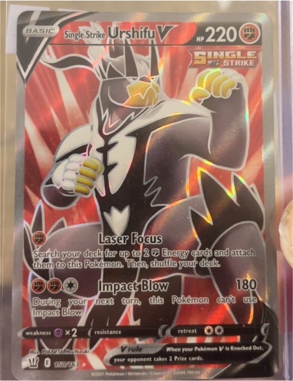 2021 Pokémon Single Strike Urshifu V #150/163 — front