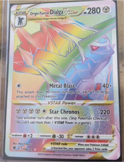 2022 Pokémon Astral Radiance #198 Origin Forme Dialga VSTAR — front