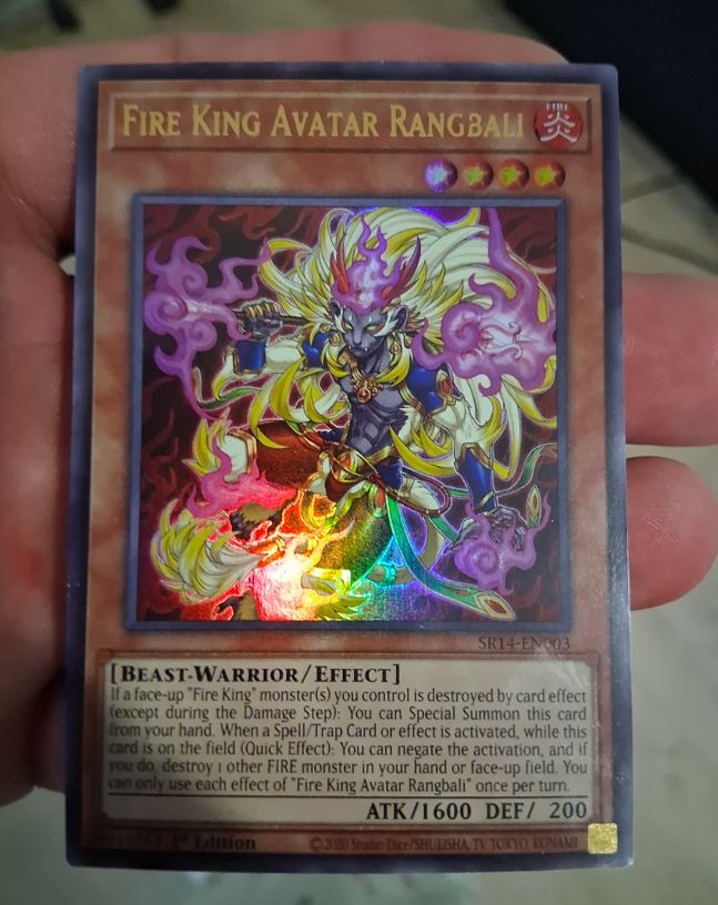 Yu-Gi-Oh! SR14-EN003 Fire King Avatar Rangbali — front