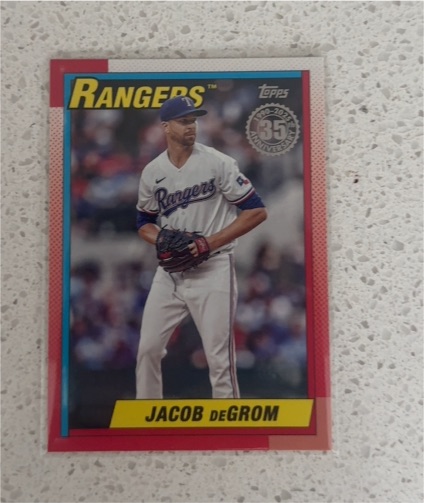 2025 Topps Series 2 1990 Topps 35th Anniversary #90B2-33 Jacob deGrom — front