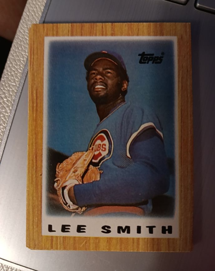 1987 Topps Major League Leaders Minis #3 Lee Smith — front