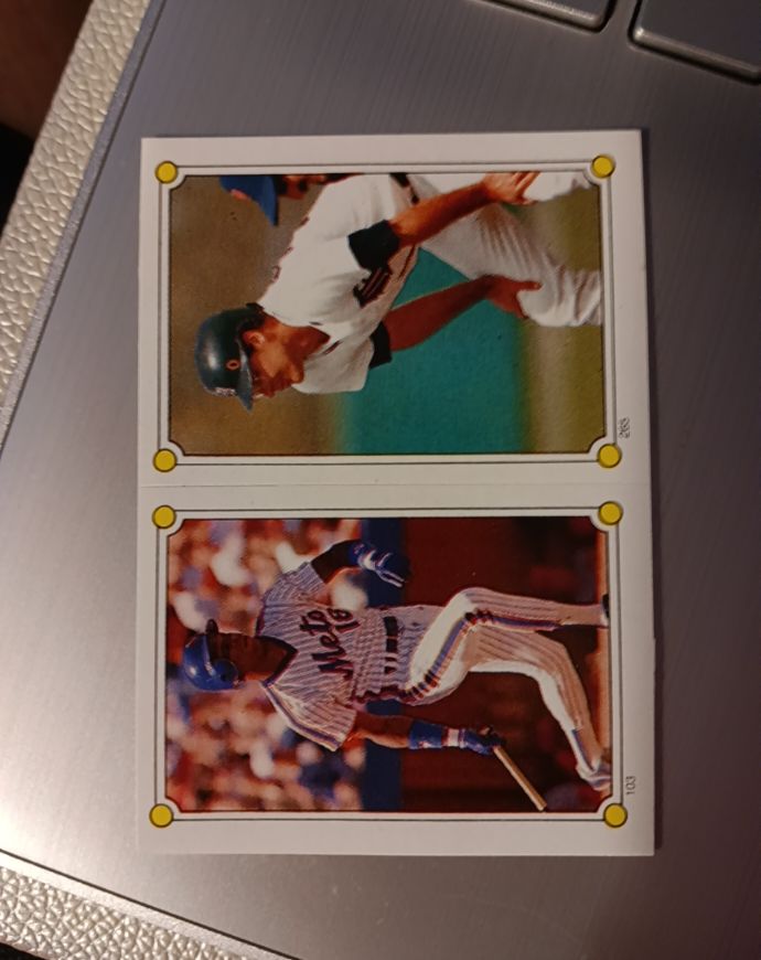 1987 O-Pee-Chee Stickers #57 Leon Durham / Matt Young — front