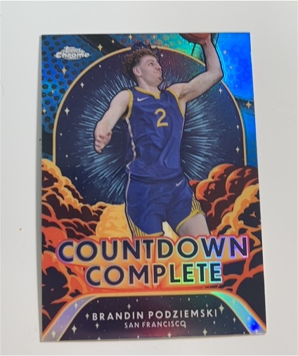 2024-25 Topps Chrome #CC-7 Brandin Podziemski Countdown Complete — front
