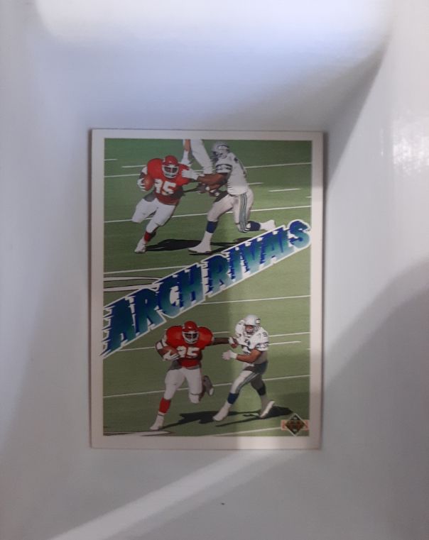 1991 Upper Deck #658 Arch Rivals Christian Okoye Jacob Green — front