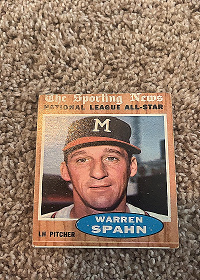 1962 Topps #399 Warren Spahn — front