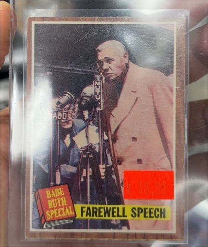 1962 Topps #144 Babe Ruth Special Farewell Speech — front