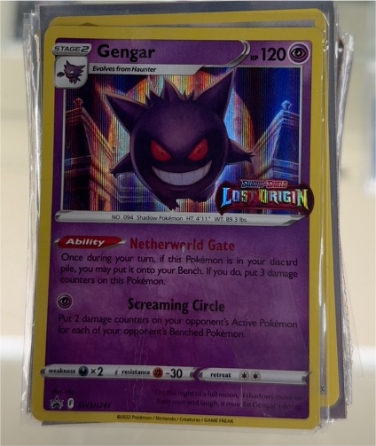 2022 Pokémon SWSH241 Gengar Lost Origin Prerelease Promo — front