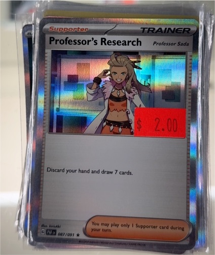 2023 Pokémon Paldean Fates #087 Professor's Research (Sada) — front