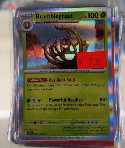 2024 Pokémon TCG Scarlet & Violet Temporal Forces #021 Brambleghast — front
