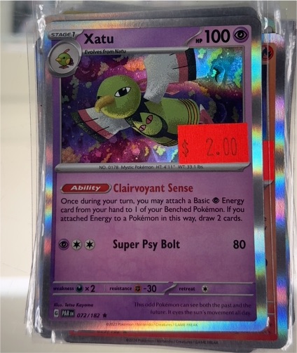 2023 Pokémon Paradox Rift #072 Xatu — front