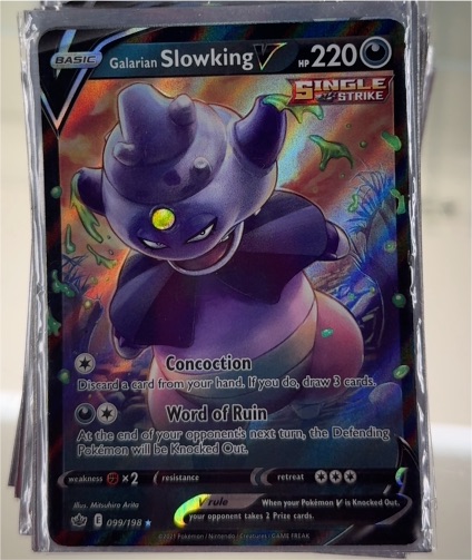 2021 Pokémon TCG Chilling Reign #099 Galarian Slowking V — front