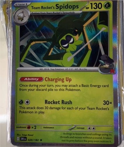 2025 Pokémon Destined Rivals #020 Team Rocket's Spidops — front