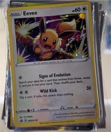 2021 Pokémon Sword & Shield Black Star Promo #SWSH118 Eevee — front