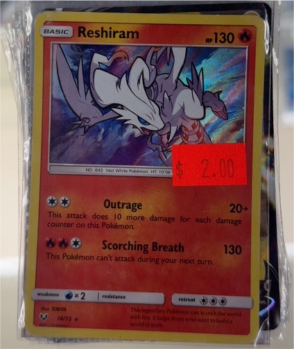2017 Pokémon Shining Legends #14 Reshiram — front