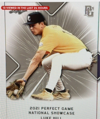 2021 Leaf Perfect Game National Showcase Luke Hill — front