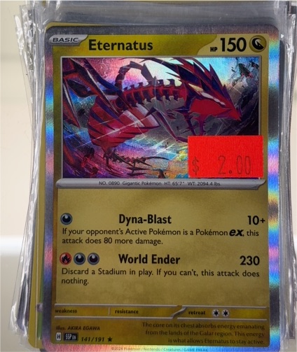 2024 Pokémon SV08 Surging Sparks #141 Eternatus — front