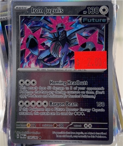 2023 Pokémon Sv04: Paradox Rift #158 Iron Jugulis — front