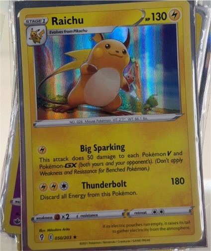 2021 Pokémon Evolving Skies #050 Raichu — front