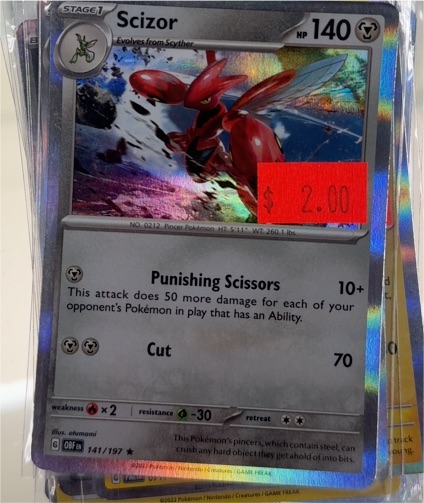 2022 Pokémon SV03: Obsidian Flames #141 Scizor — front