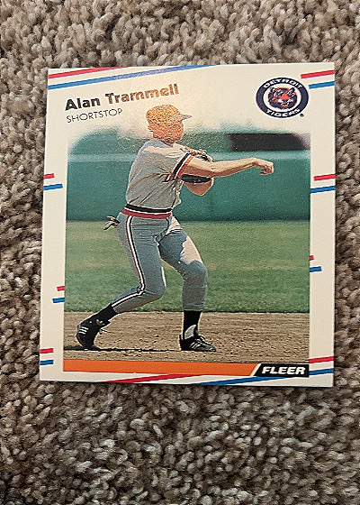 1988 Fleer #74 Alan Trammell Detroit Tigers — front