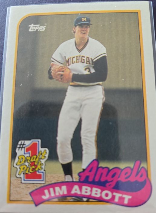 1989 Topps #573 Jim Abbott — front