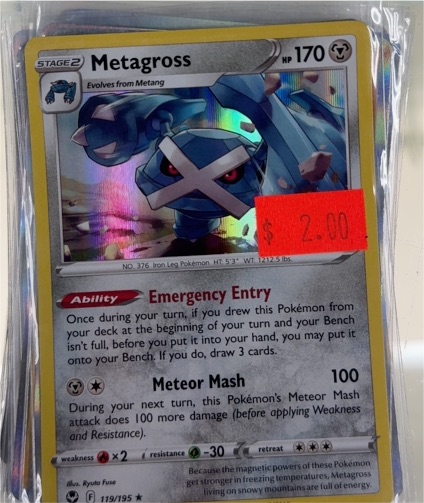 2022 Pokémon SWSH12: Silver Tempest #119 Metagross — front