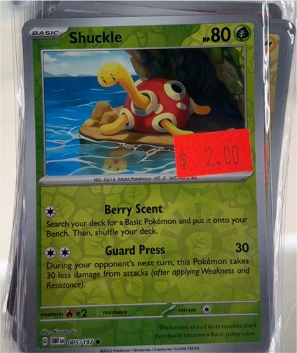 2023 Pokémon Scarlet & Violet Obsidian Flames #005 Shuckle — front