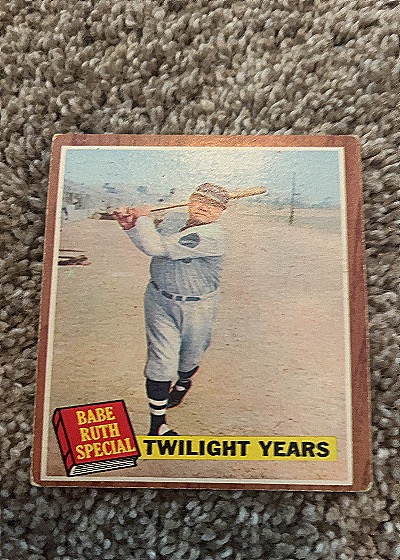 1962 Topps #141 Babe Ruth Special Twilight Years — front