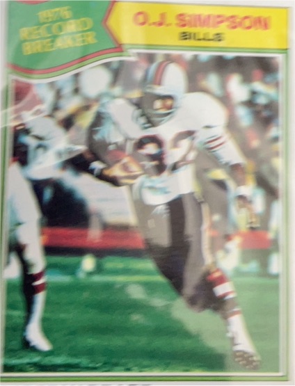 1977 Topps #453 O.J. Simpson Record Breaker — front