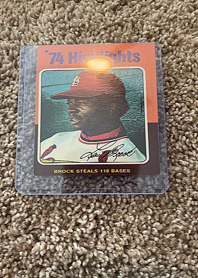 1975 Topps #2 Lou Brock '74 Highlights — front