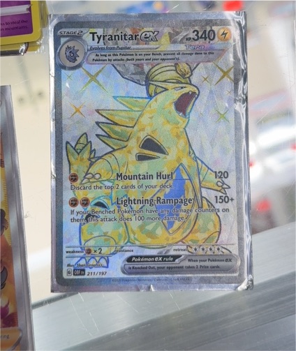 2023 Pokémon TCG Obsidian Flames #211 Tyranitar ex — front