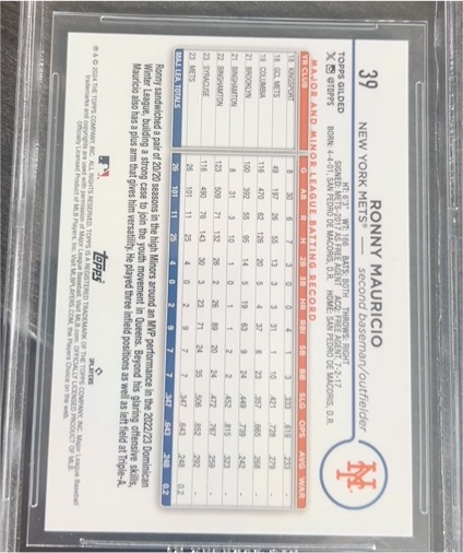 2024 Topps #39 Ronny Mauricio — front