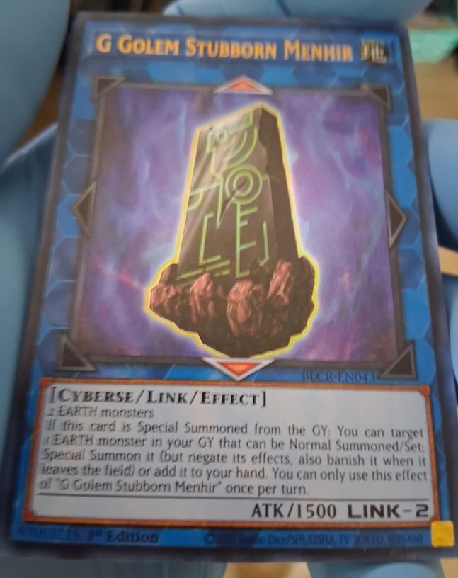2021 Yu-Gi-Oh! BLCR-EN043 G Golem Stubborn Menhir — front
