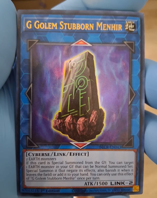 2020 Yu-Gi-Oh! BLCR-EN043 G Golem Stubborn Menhir — front